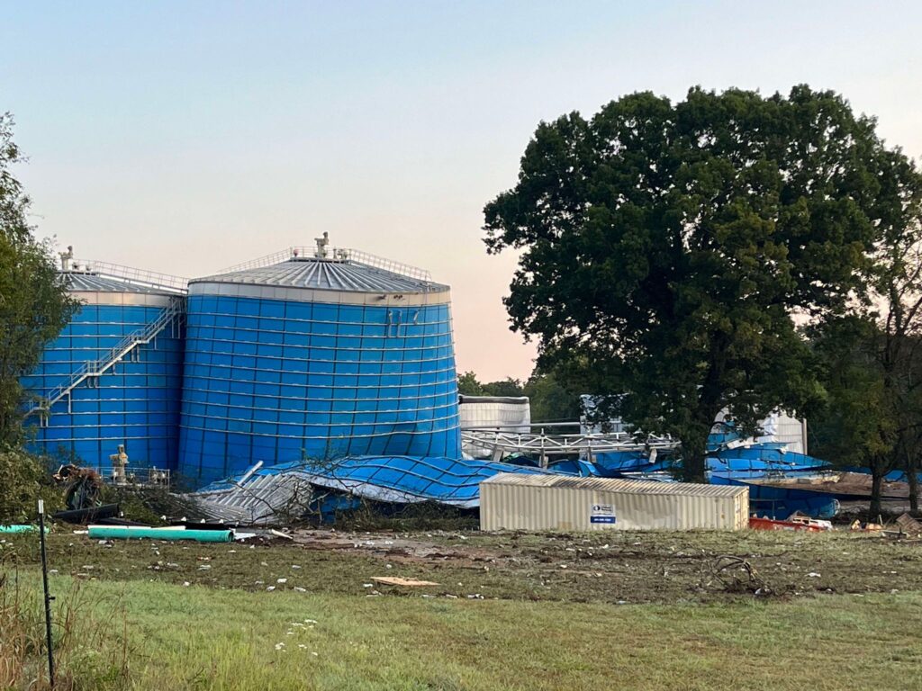 Collapsed bolted glass-fused-to-steel tanks documented during a field failure investigation